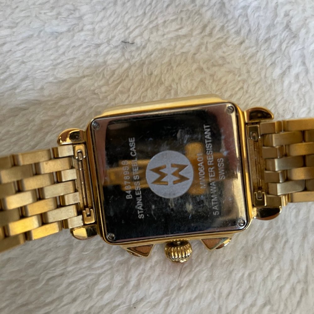 Michele Watch Gold Diamond Deco - Picture 3 of 6